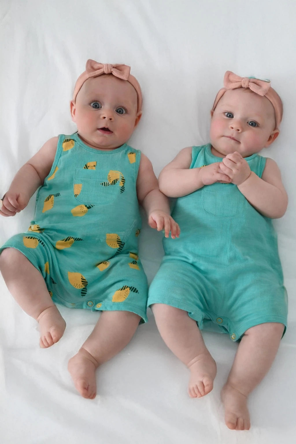 Reversible Fruit Print Baby Romper