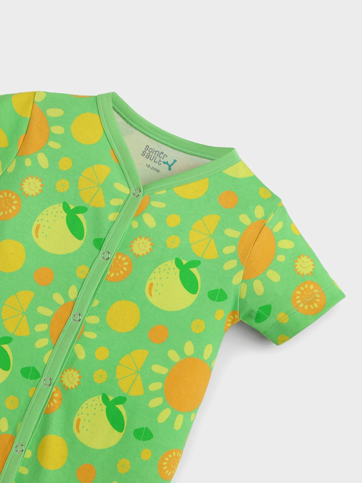 Sunny Citrus Baby Boys Romper Set