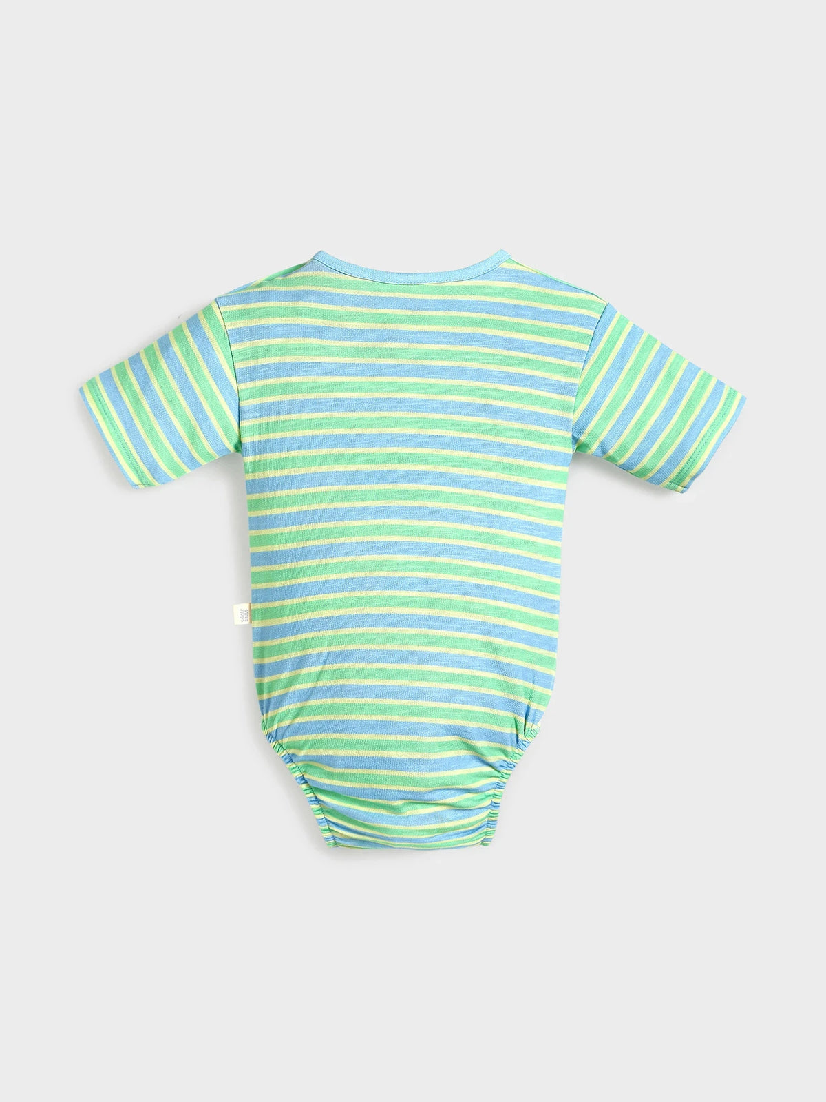 Green & Blue Striped Baby Bodysuit
