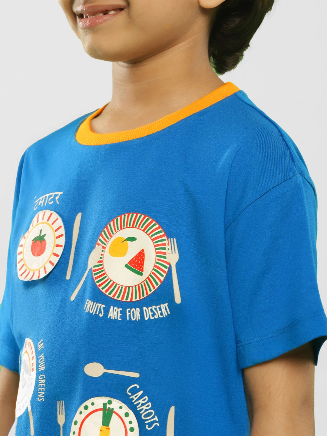 Contrast Neck Cotton Tee