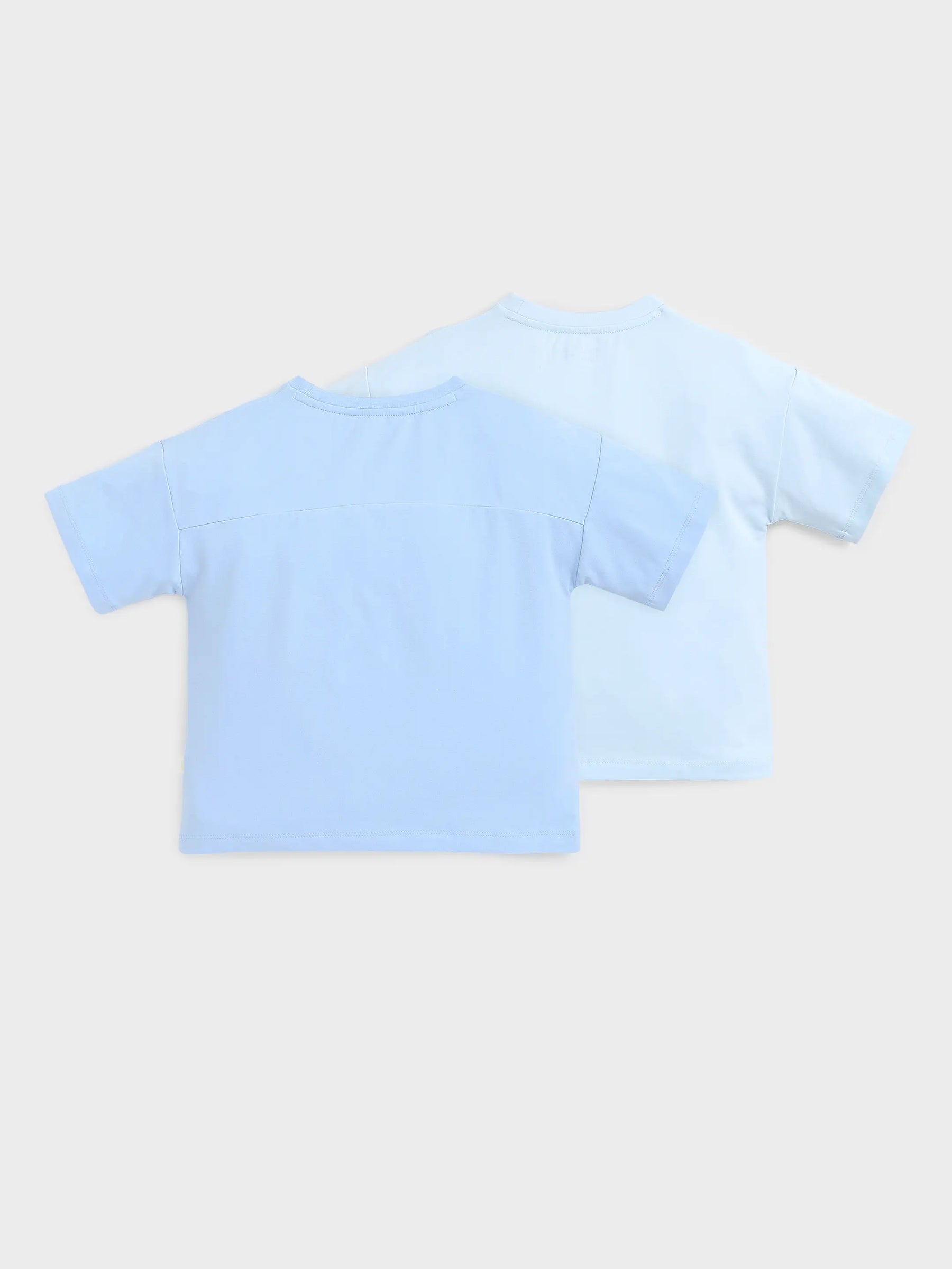 Girl Half Sleeve T-shirt Blue Green 1527