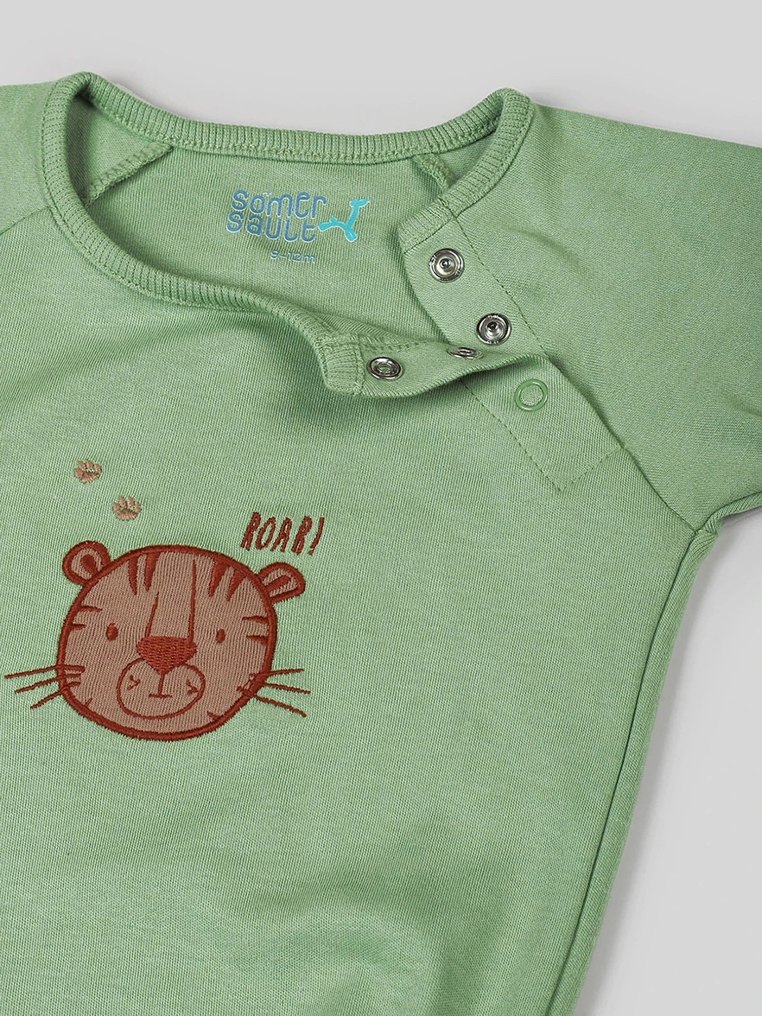 Little Cub Green Baby Girls Bodysuit