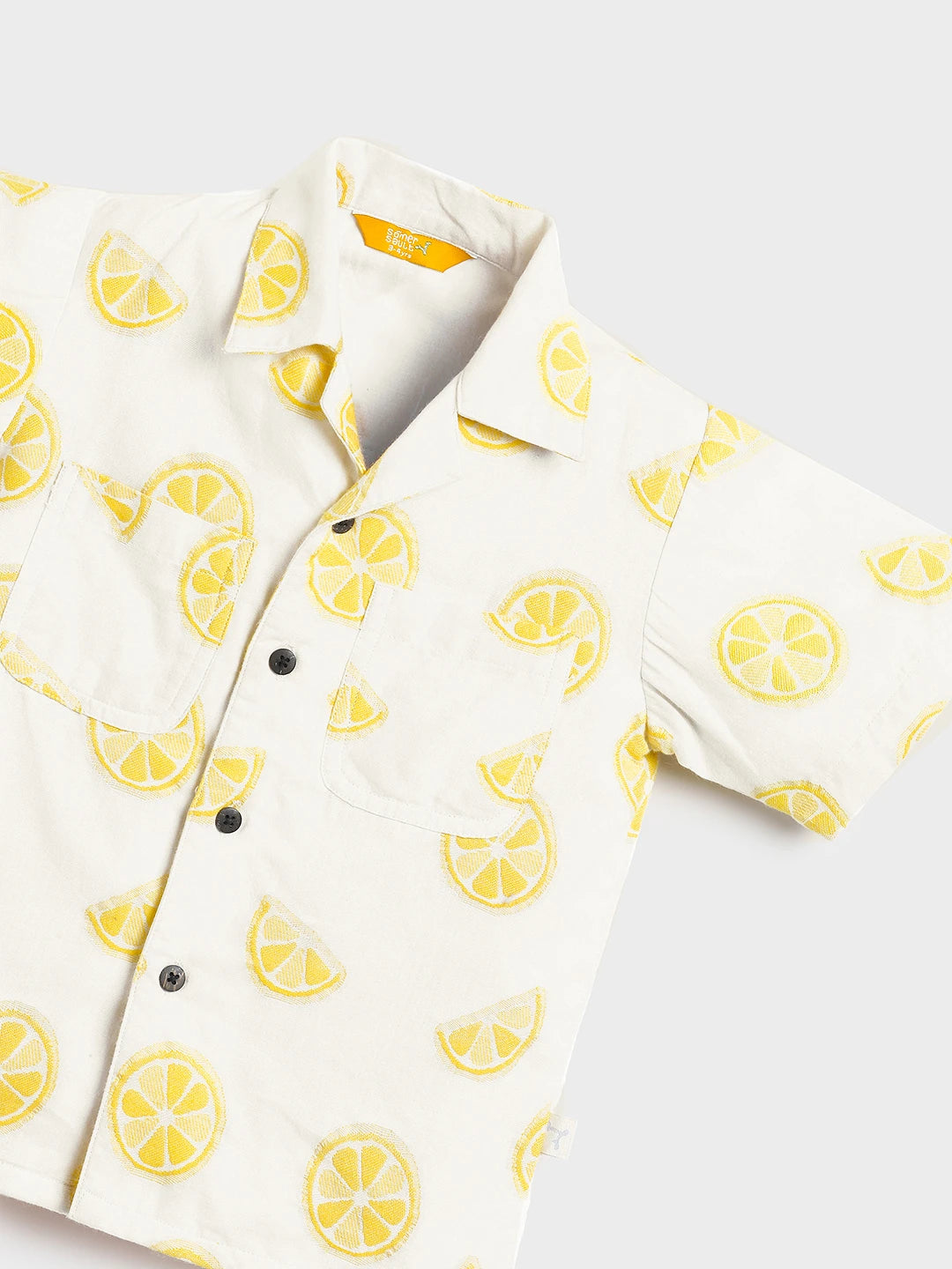Lemon Print Short Sleeve Shirt