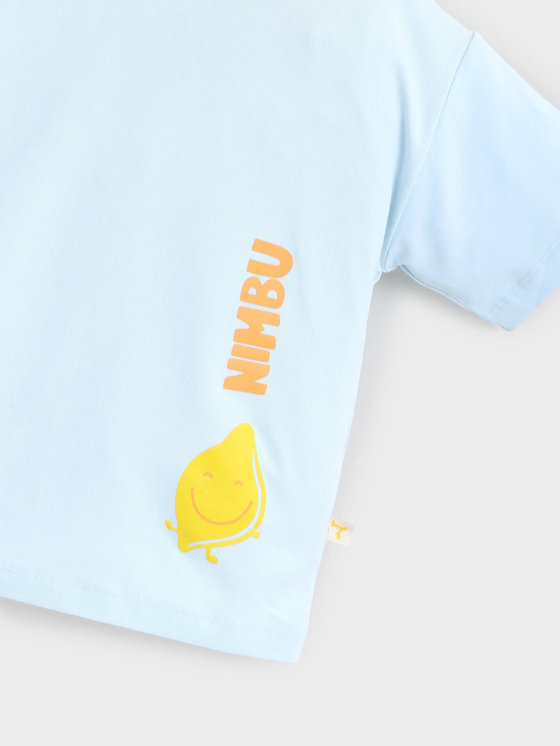 Girl Half Sleeve T-shirt Blue Green 1527