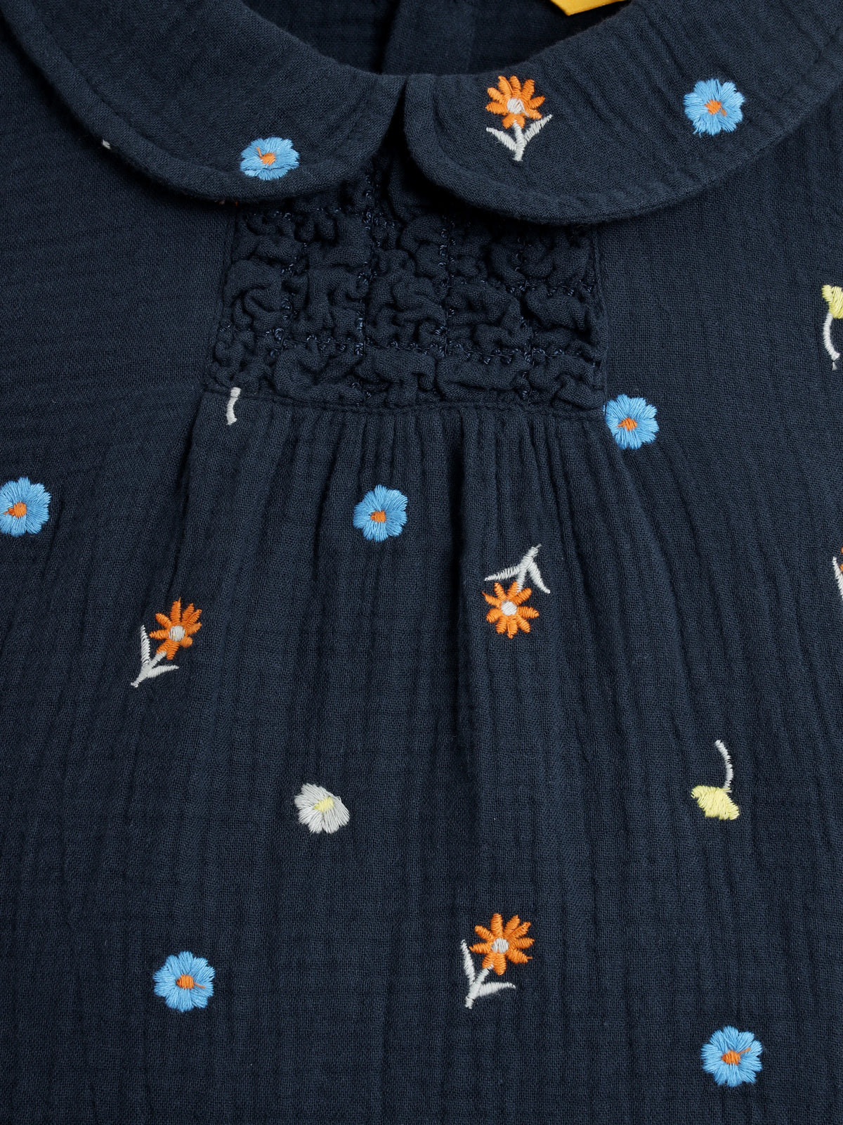 Blue Embroidered Top and Shorts Set