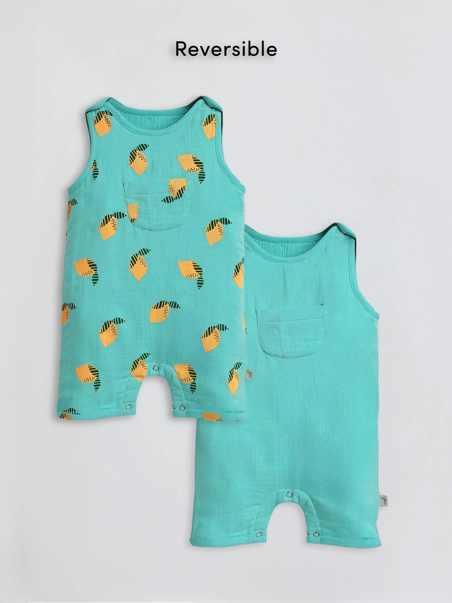 Reversible Fruit Print Baby Romper