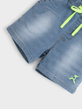 Boy Knee Length Shorts Blue 1428