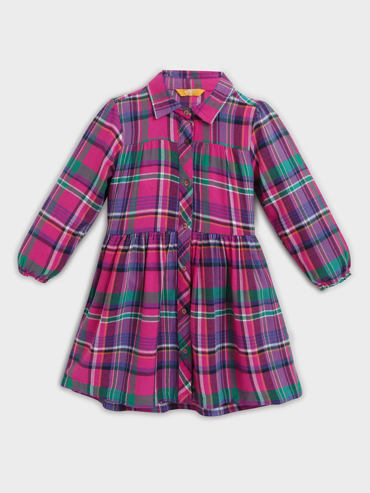 Checkered Shirt Dress