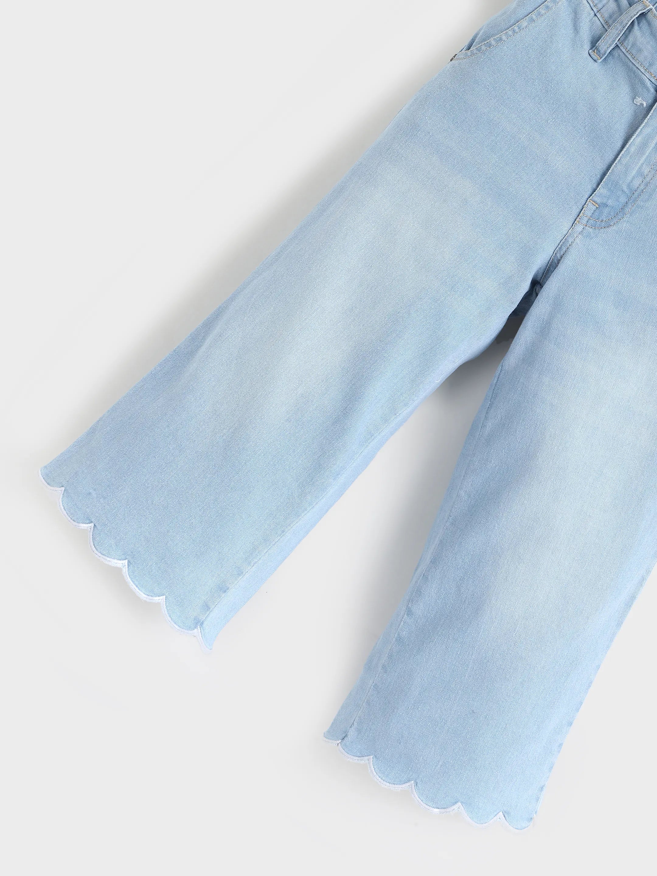 Scallop Hem Denim