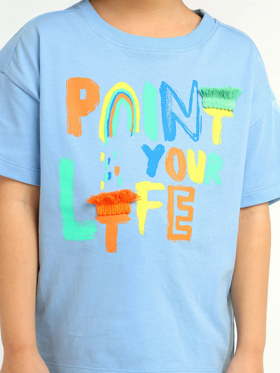 Paint Your Life Graphic Cotton T-Shirt for Boys