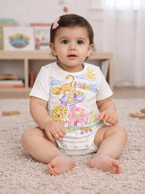 Rolling Ahead Graphic Baby Girls Bodysuit