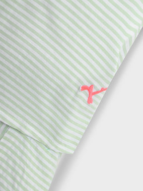 Mint Striped Shirt & Shorts Co-Ord Set