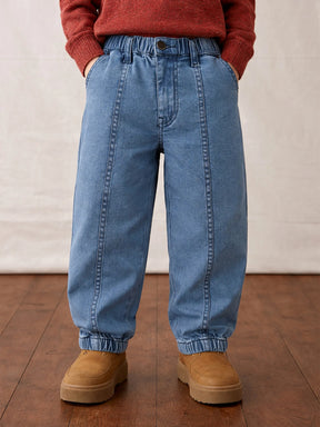 Cotton Denim Jogger Pants