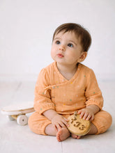 Orange Candy Cotton Baby Boys Jhabla Set