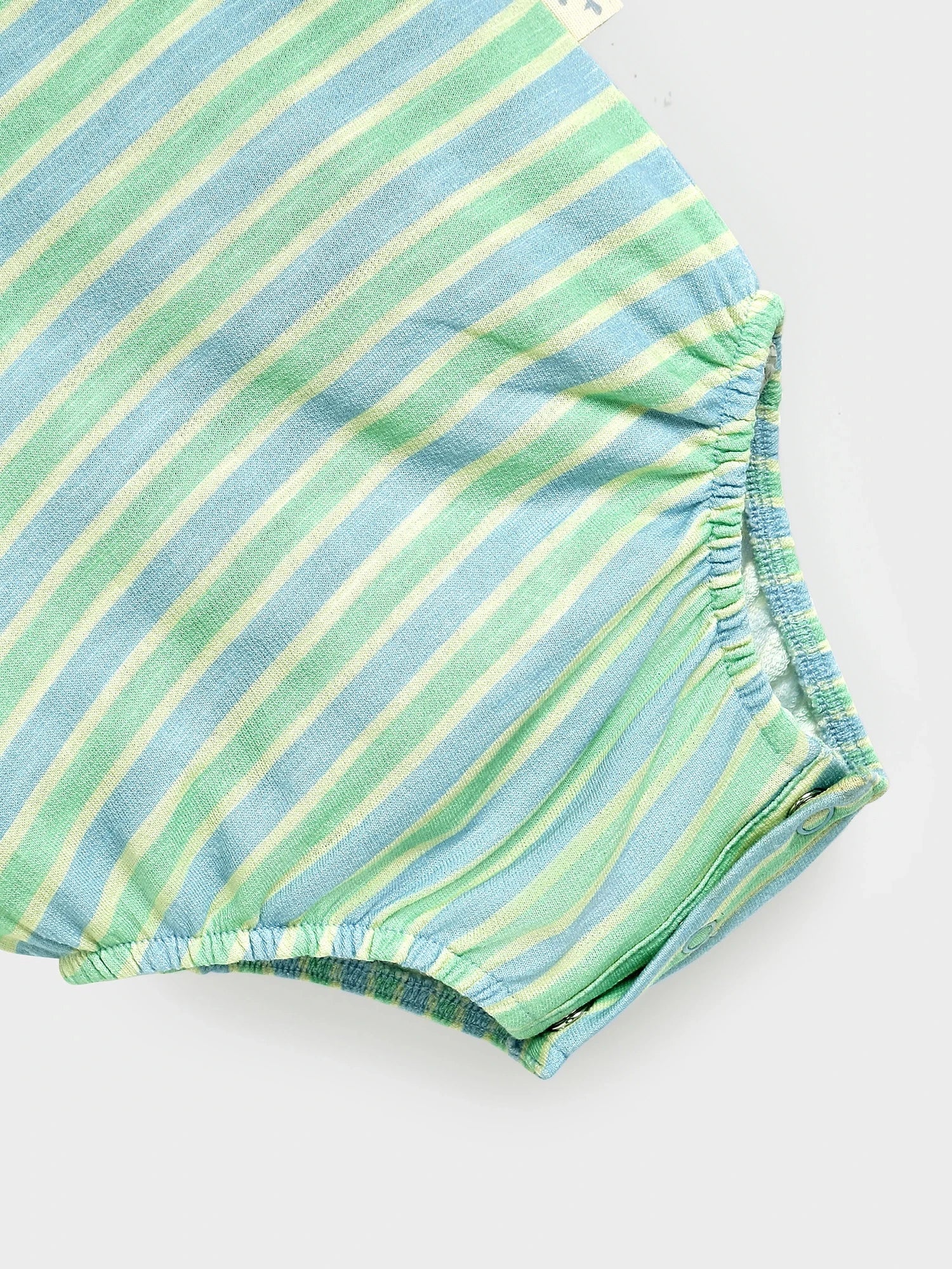 Green & Blue Striped Baby Bodysuit