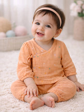 Orange Candy Cotton Baby Girls Jhabla Set