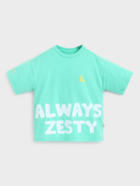 Girl Half Sleeve T-shirt Green 1525