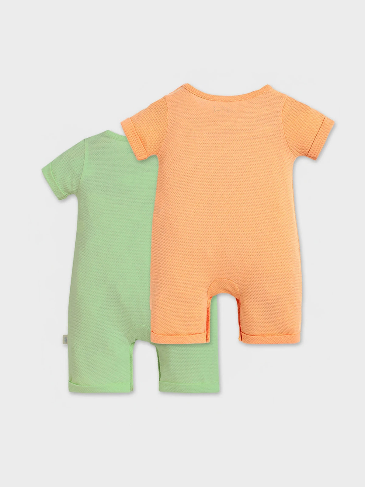 Pack of Two Pastel Textured Baby Romper Set