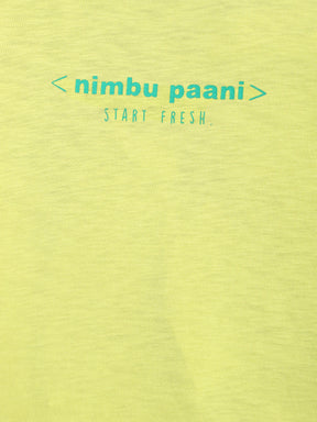 Girl Half Sleeve T-shirt Yellow 1516