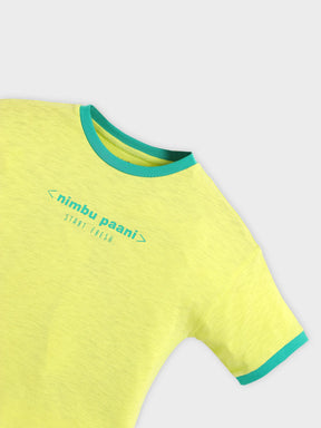 Boy Half Sleeve T-shirt Yellow 1516