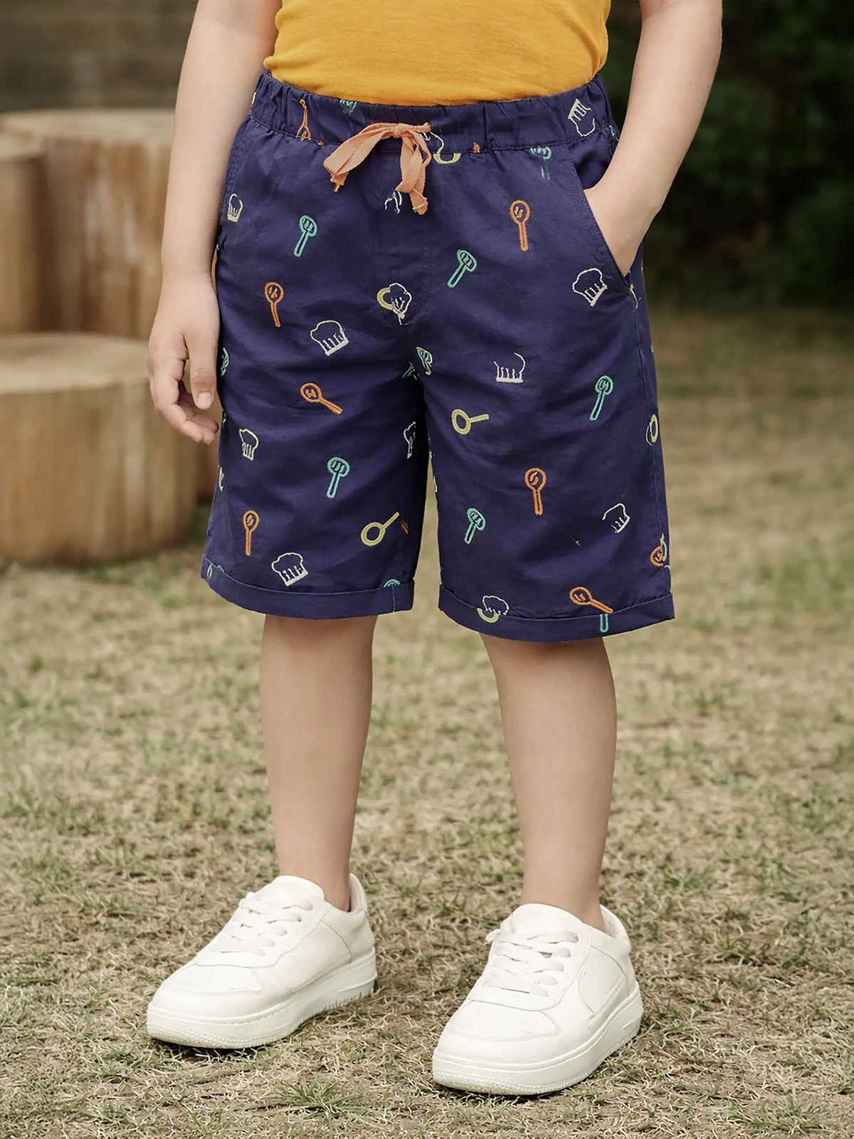 Kitchen Tools Cotton Bermuda Shorts