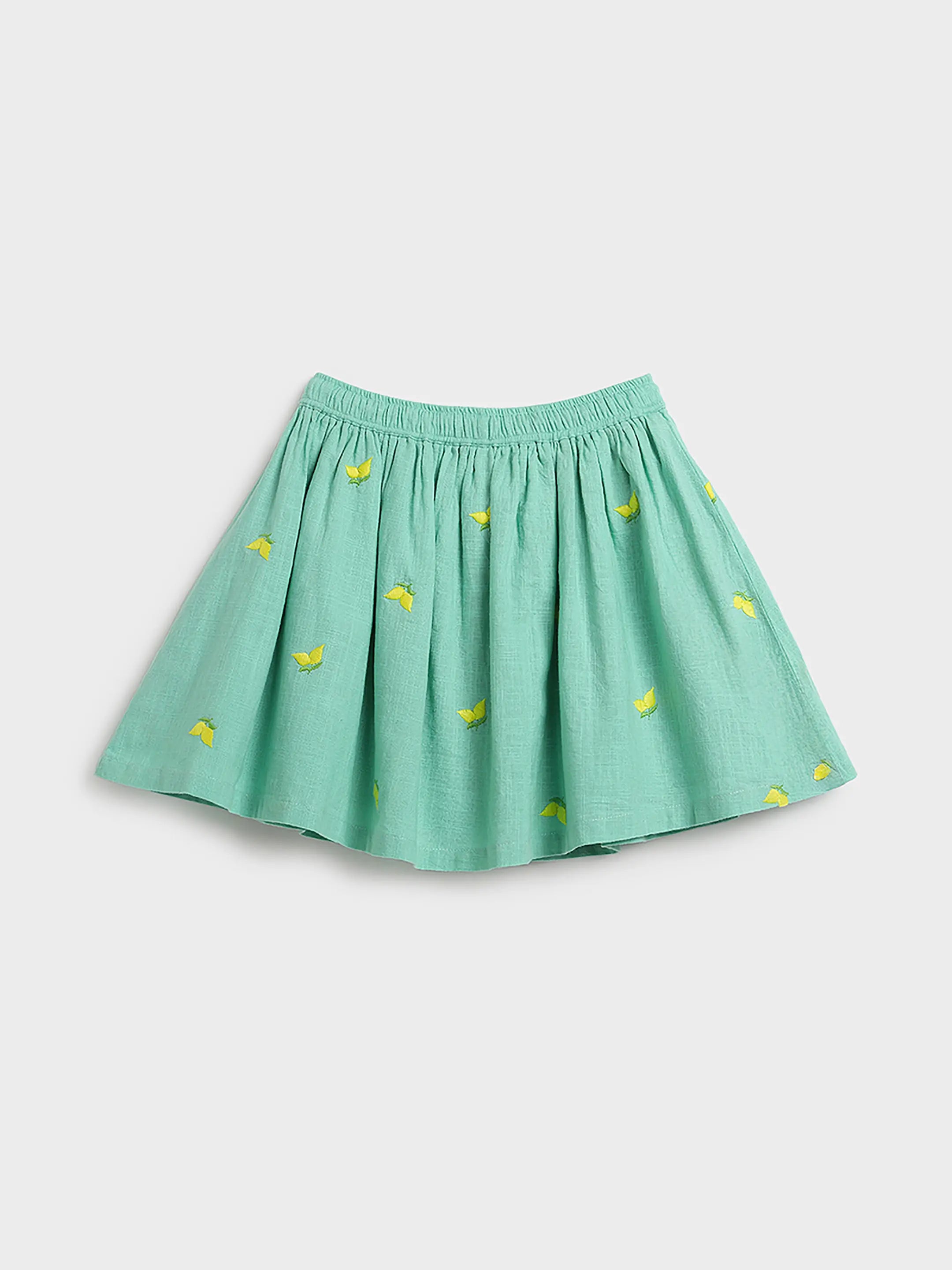 Printed Gathered Skirt