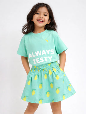 Always Zesty Tee & Skirt Set