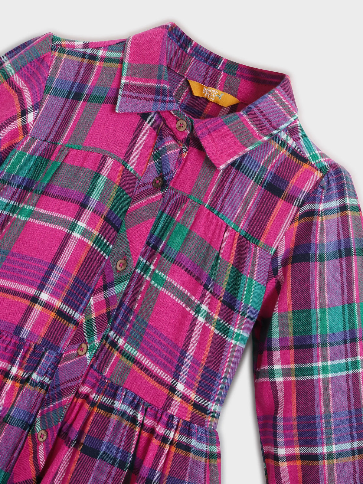 Checkered Shirt Dress