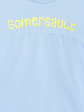 Girl Half Sleeve T-shirt Blue Green 1527