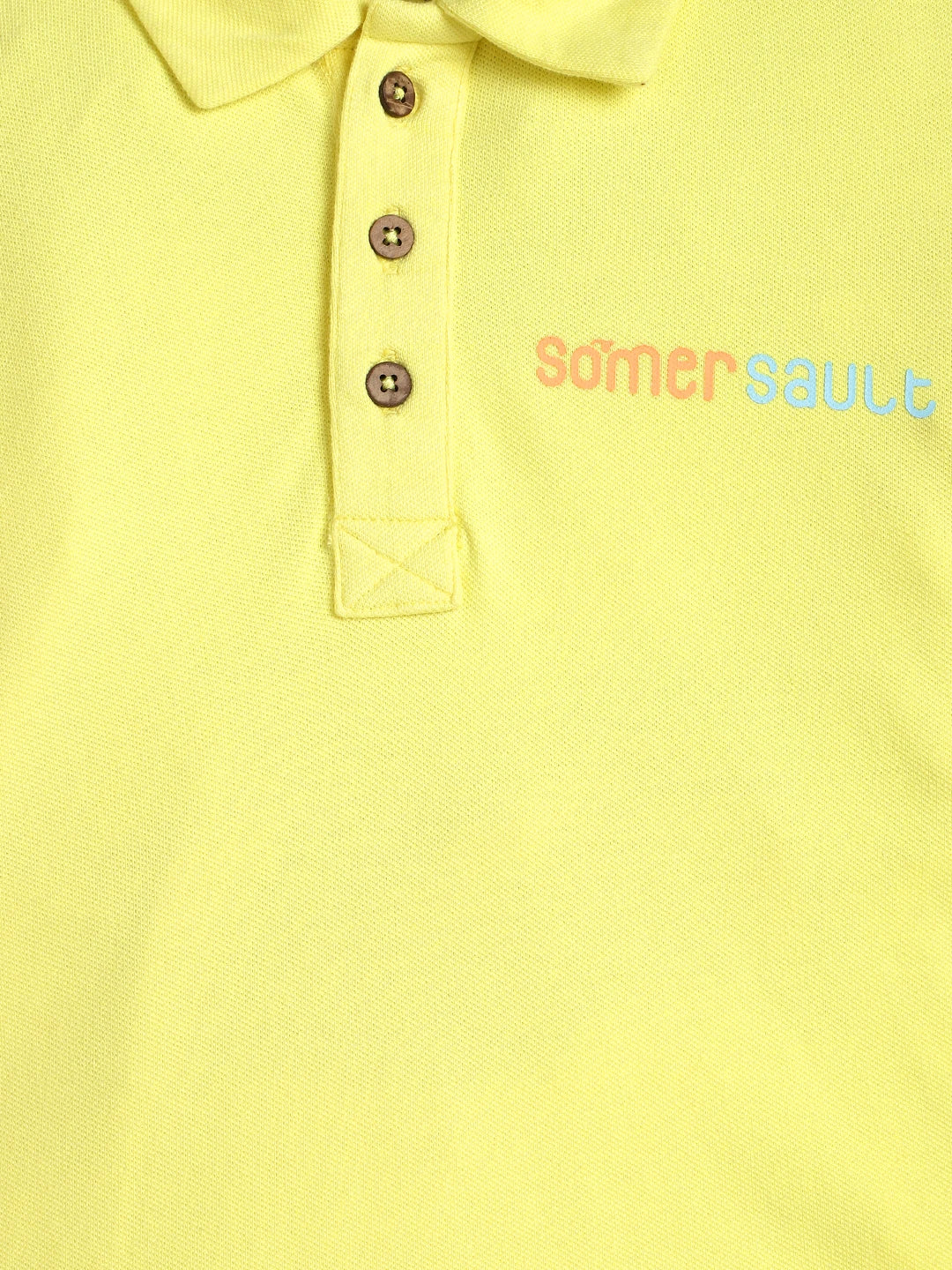 Solid Yellow Full Sleeves Polo T-shirt