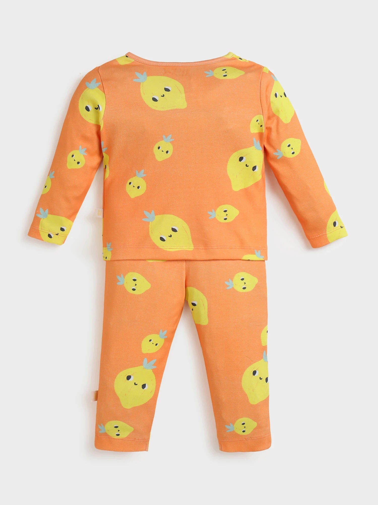 Orange Citrus Print Baby Girl Co-Ord Set