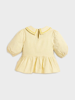 Mango Punch Peplum Cotton Top