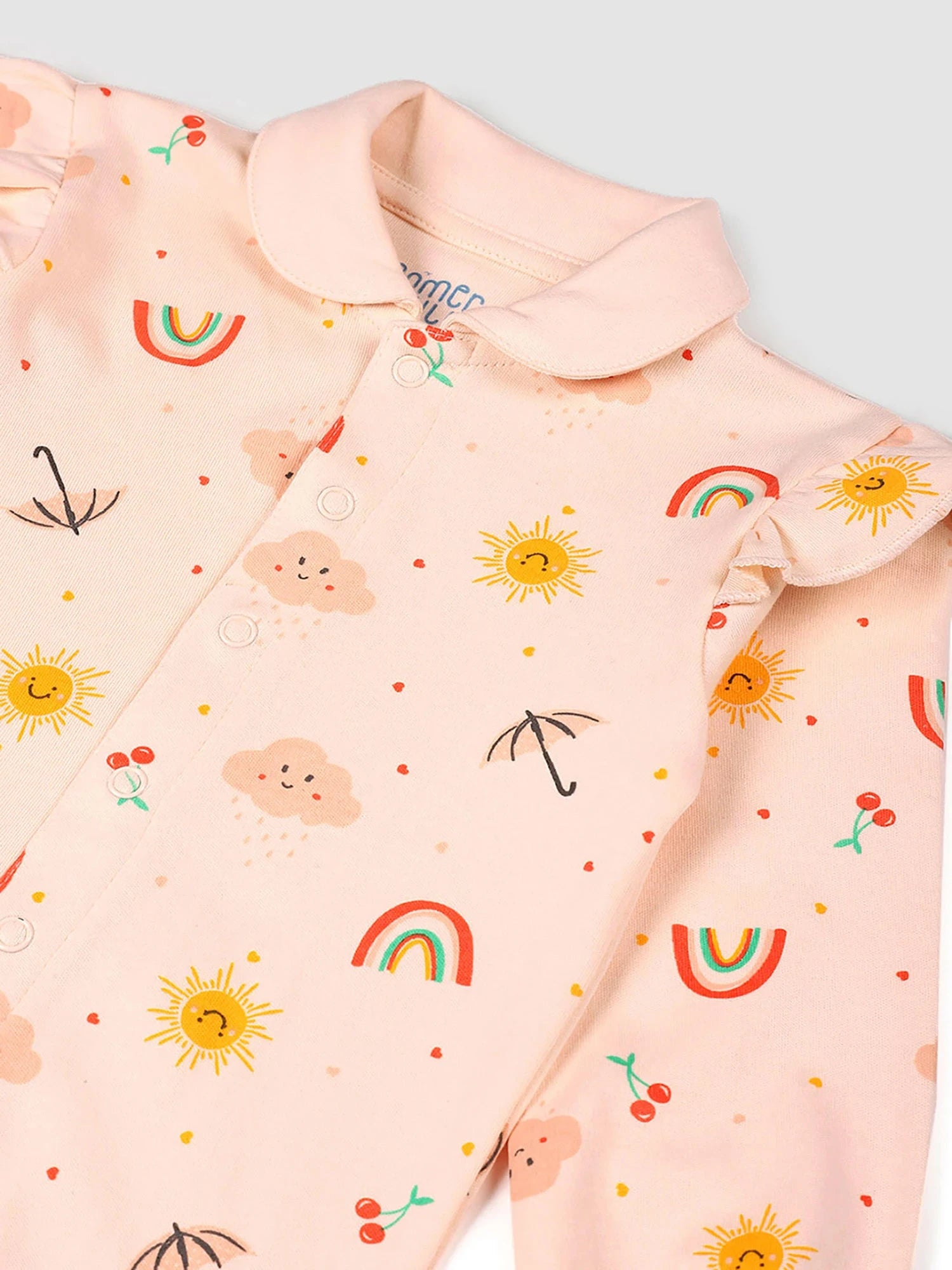 Chasing Rainbows Footed Cotton Sleepsuit- Pack of 2