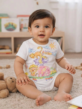 Rolling Ahead Graphic Baby Boys Bodysuit