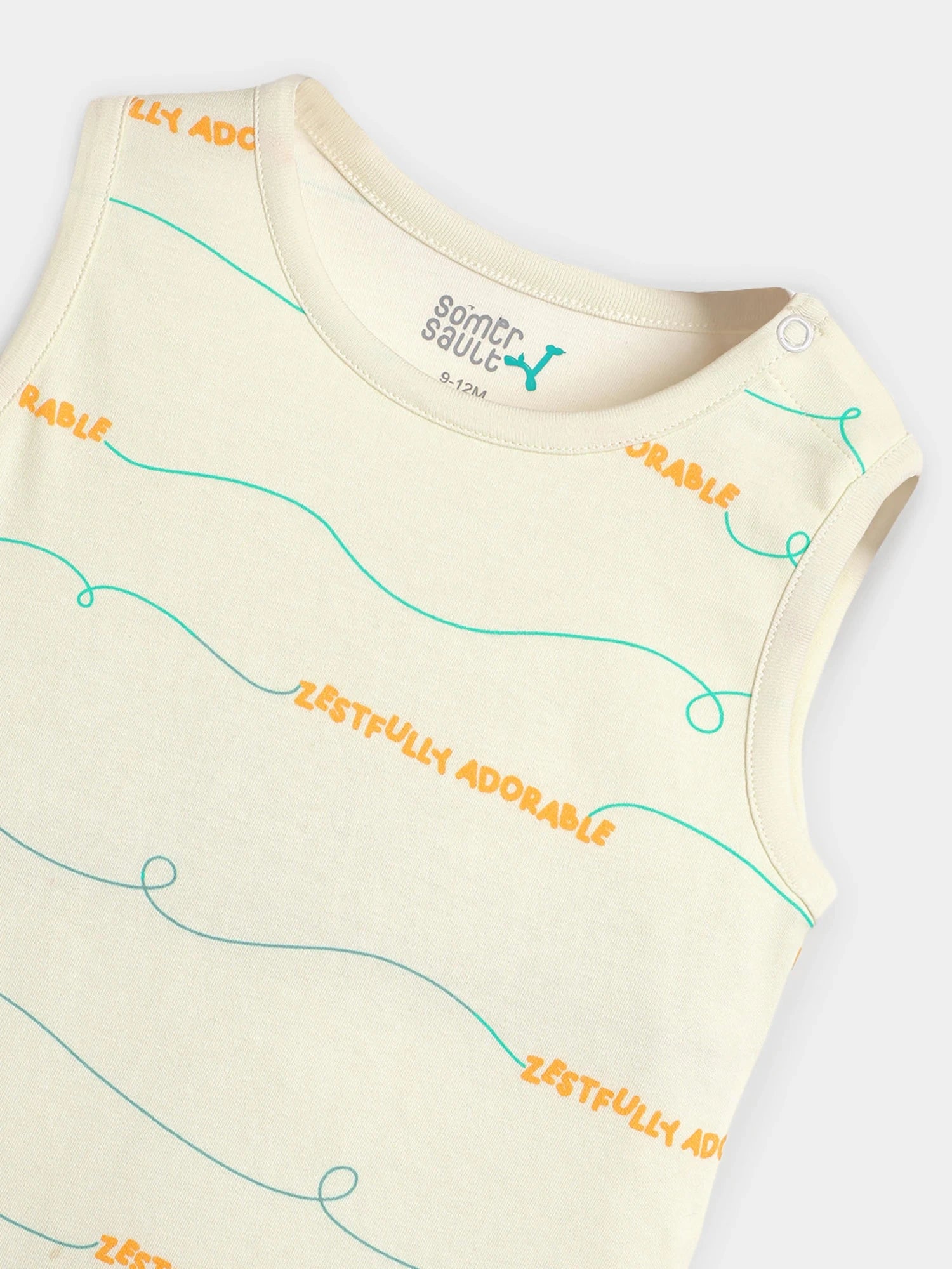 Gentle Waves Sleeveless Baby Girls Romper