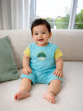 Fun Colour-Block Baby Girls Romper