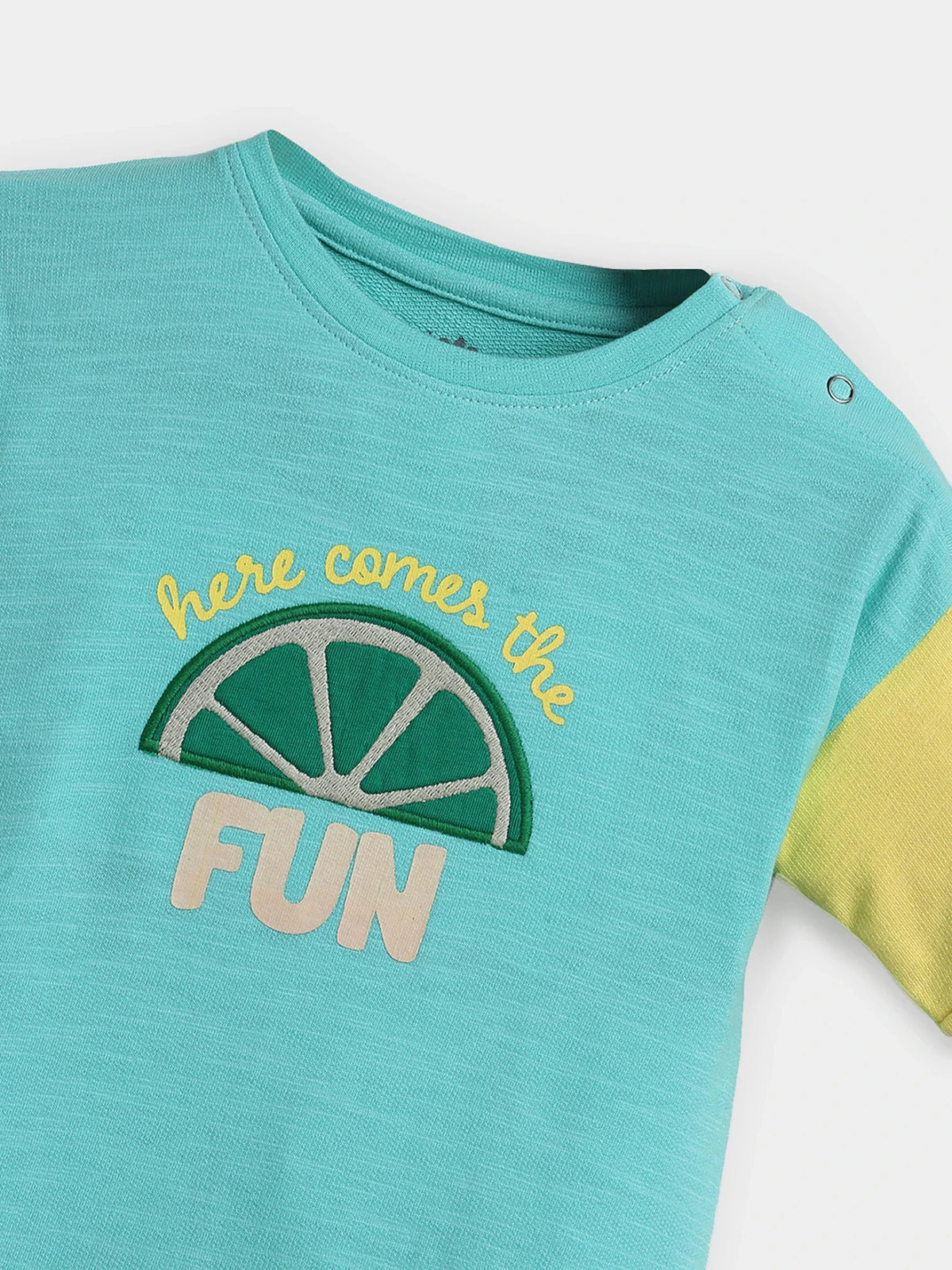 Fun Colour-Block Baby Girls Romper