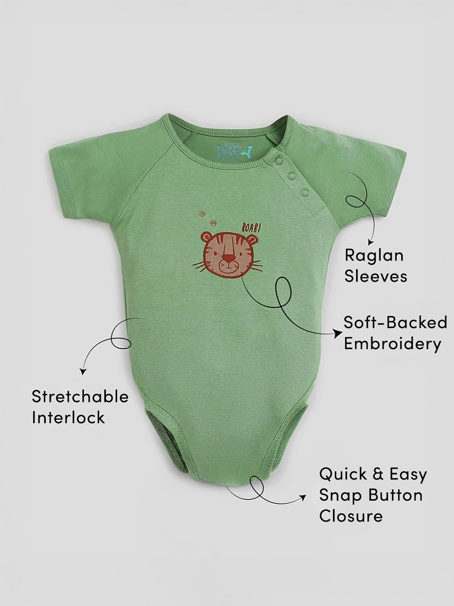 Little Cub Green Baby Girls Bodysuit
