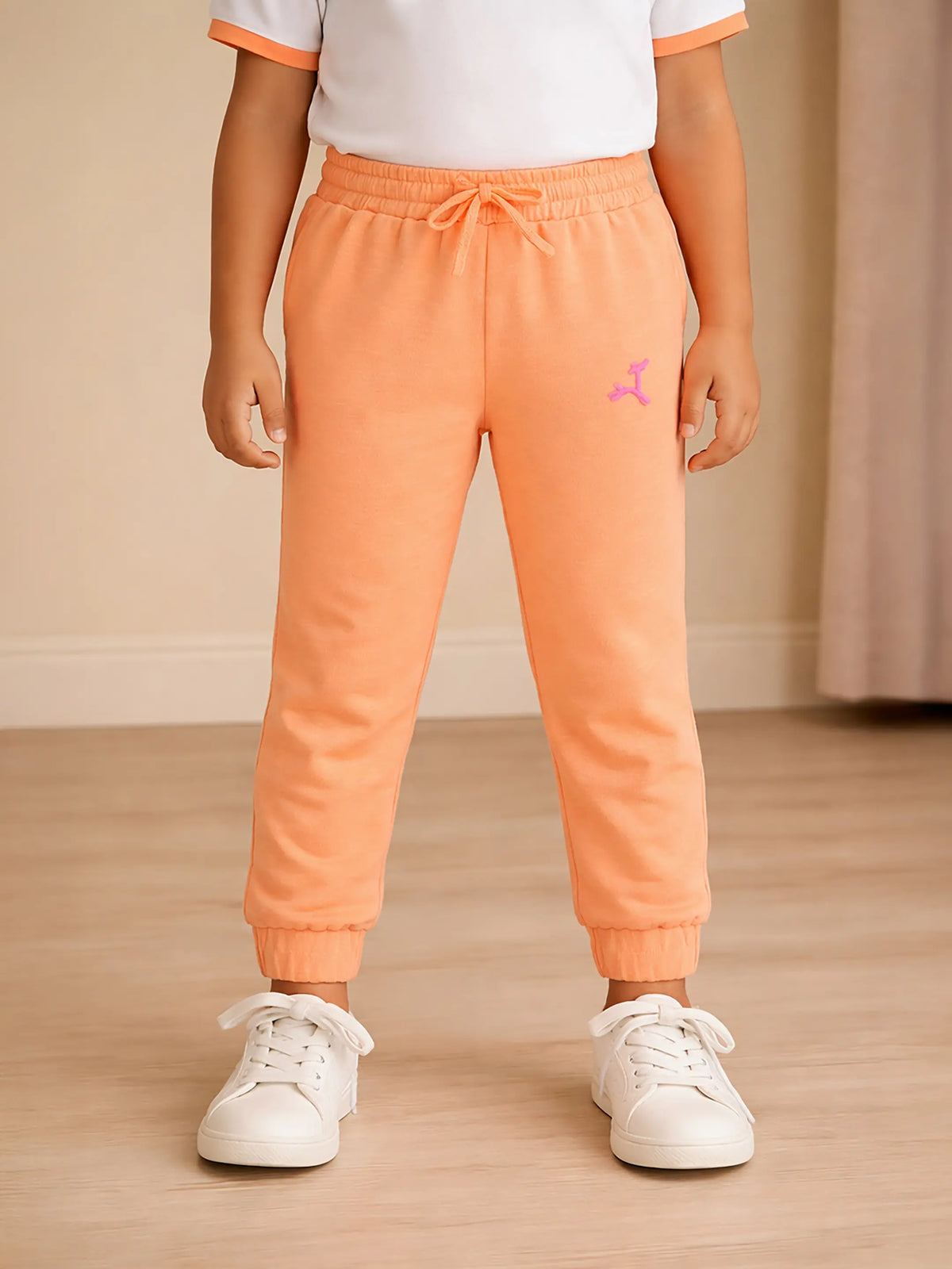 Peach Essential Jogger Pants for Kids