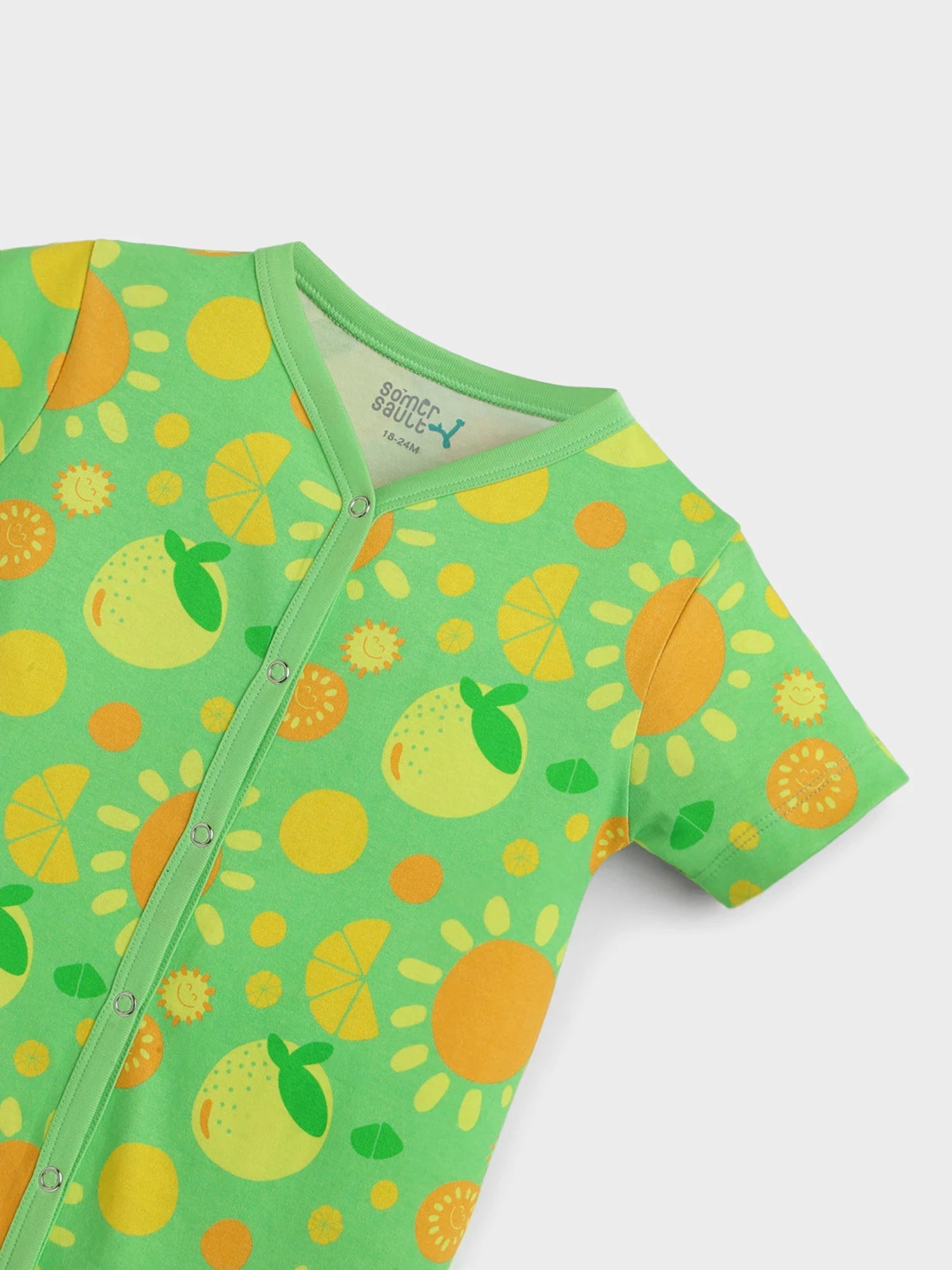 Sunny Citrus Baby Girls Romper Set