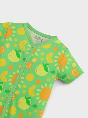 Sunny Citrus Baby Girls Romper Set