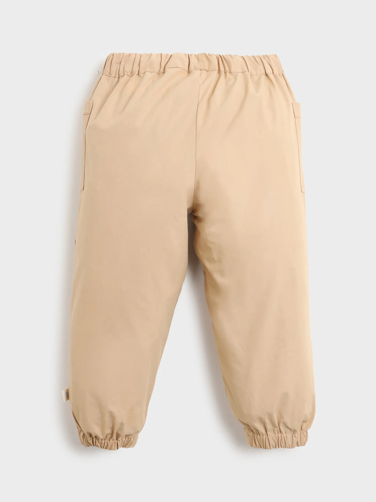 Boys Beige Utility Jogger Pants