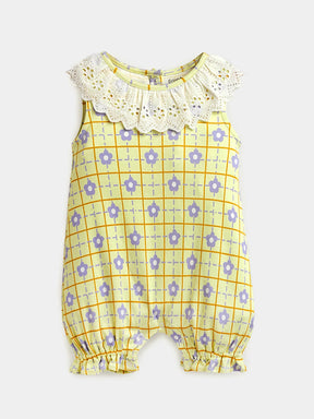 Blossom Printed Cotton Romper