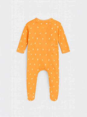 Zesty Orange Printed Sleepsuit