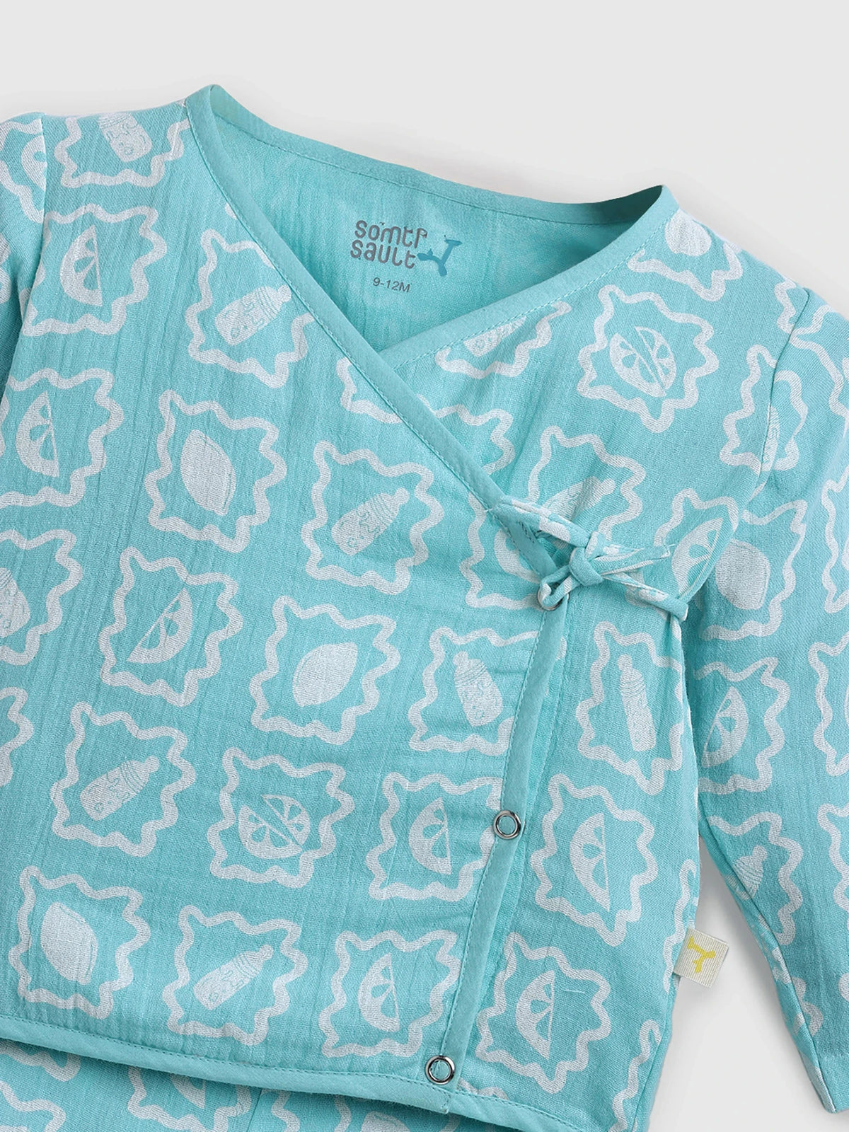 Soft Breeze Printed Jhabla Baby Girls Set