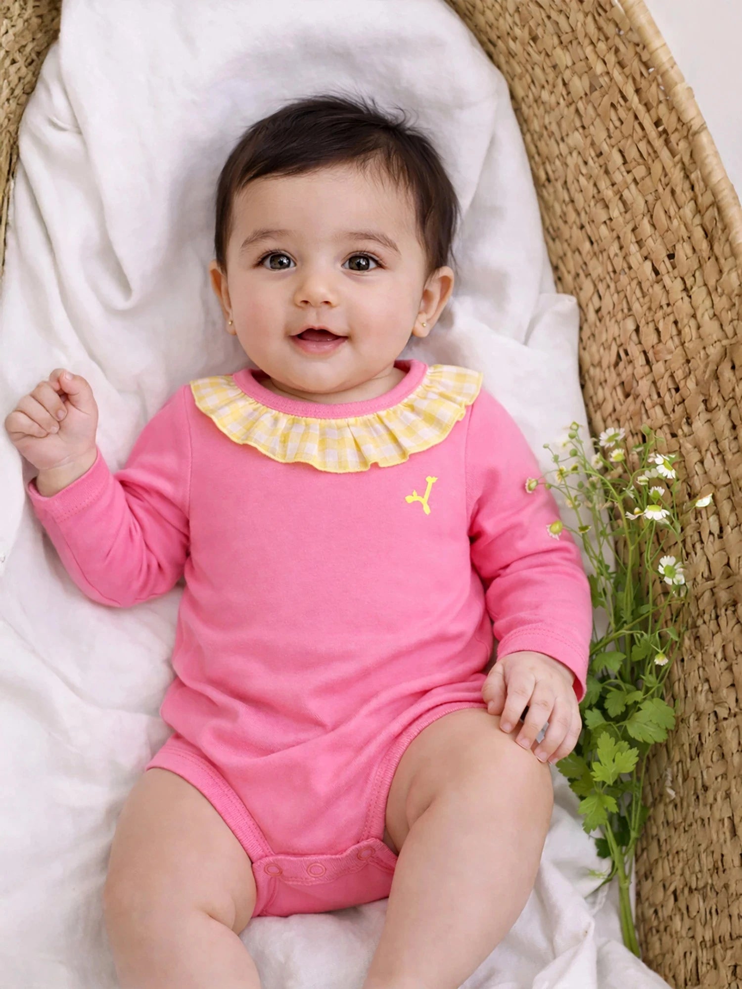 Pink Ruffle Bodysuit