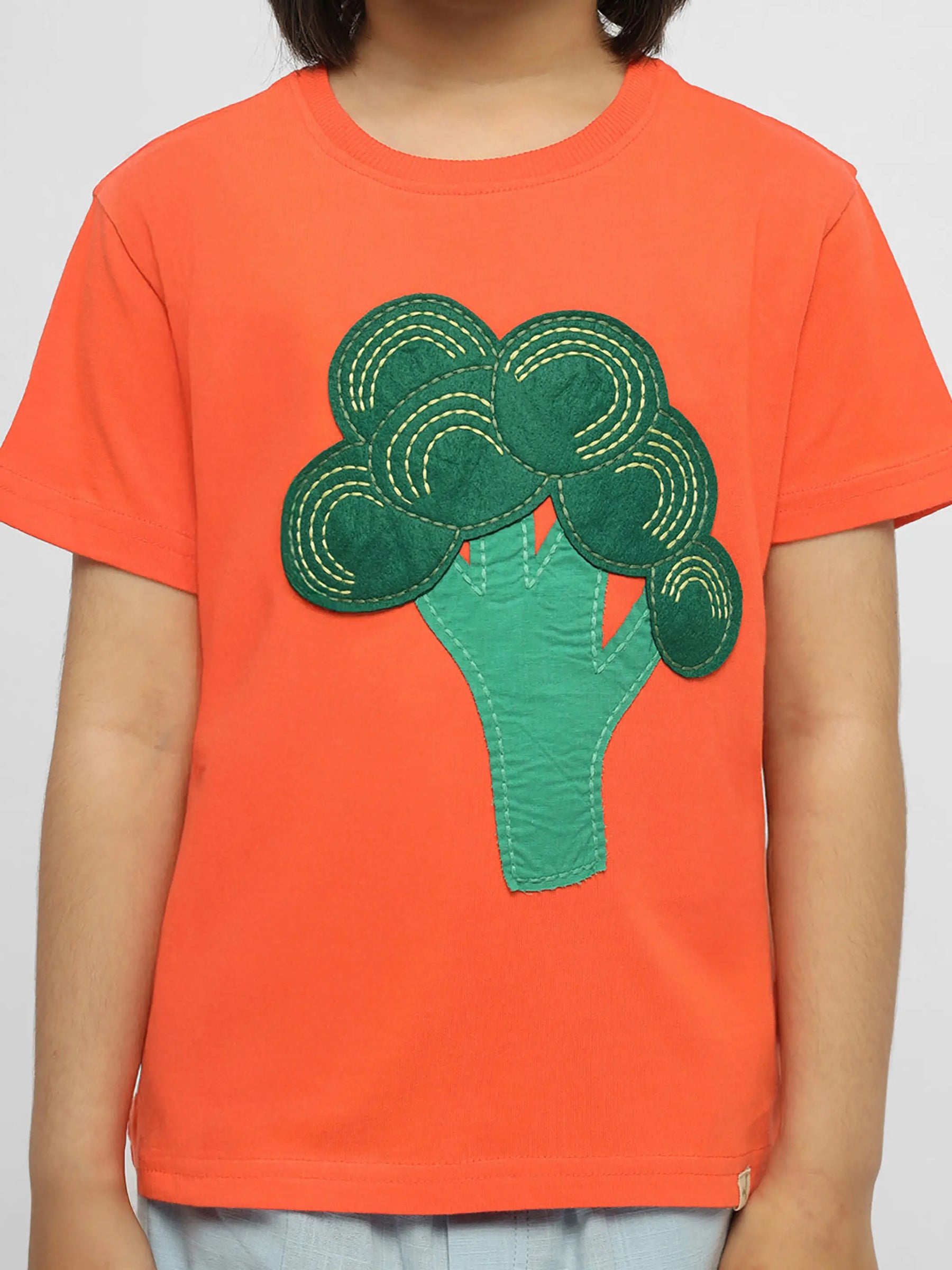 Broccoli Drop Shoulder Cotton Tee