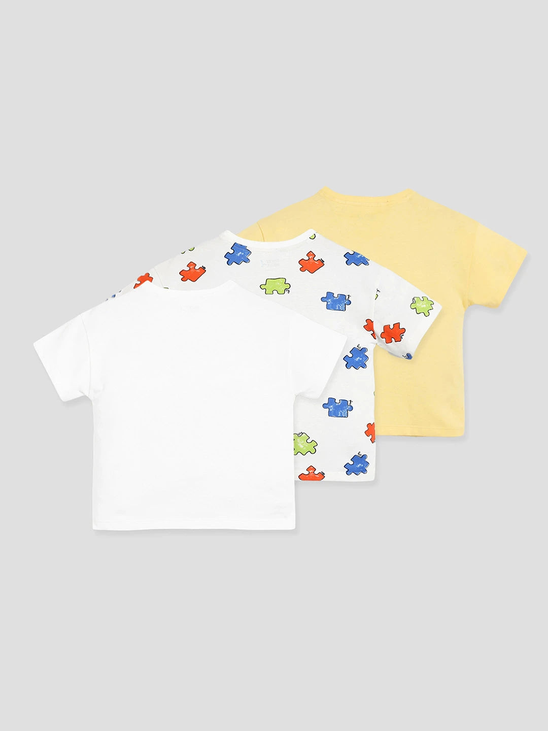 Happy Days Graphic Cotton T-Shirt Set for Boys