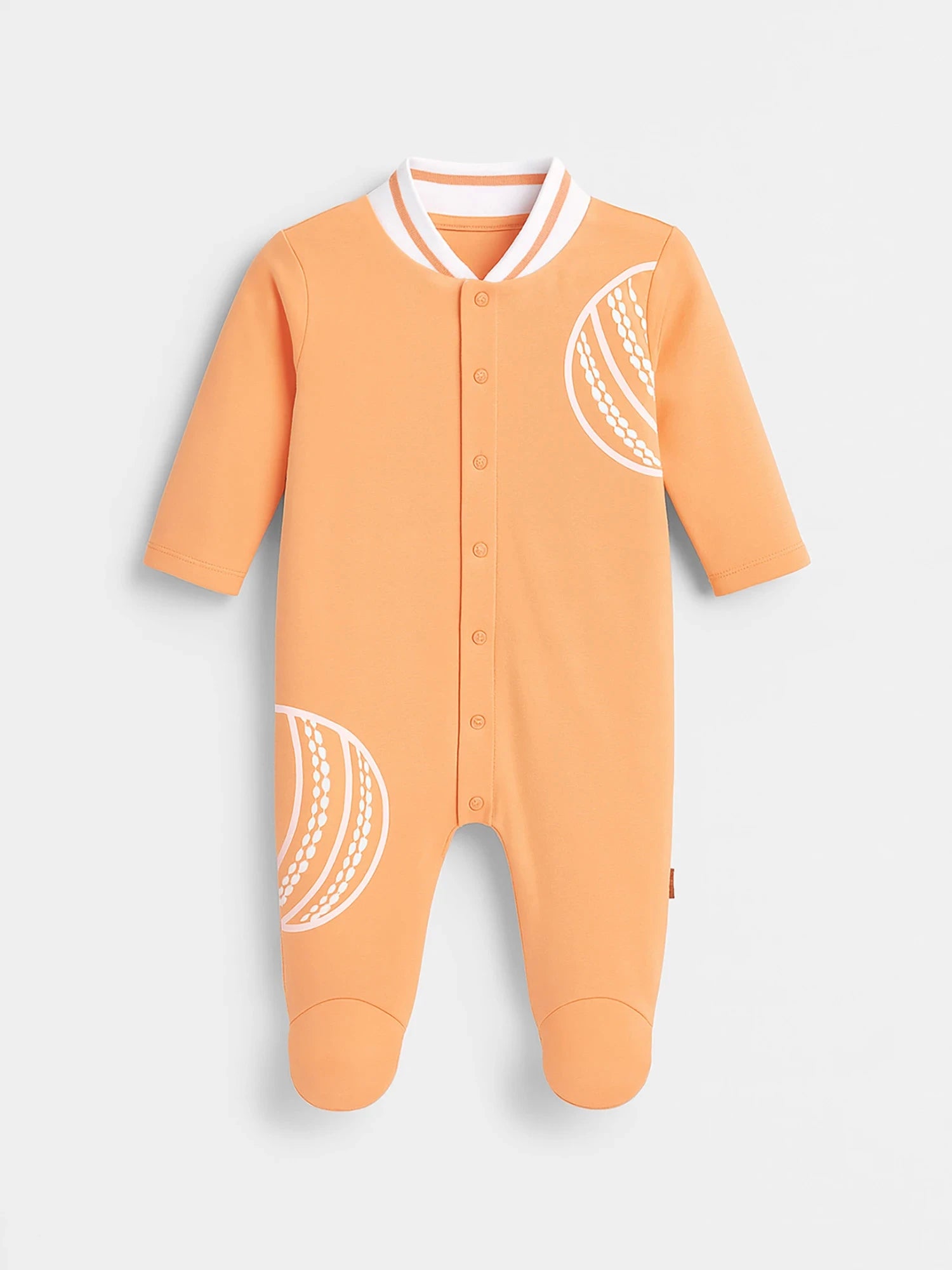 Dreamy Orange Polo Collar Sleepsuit