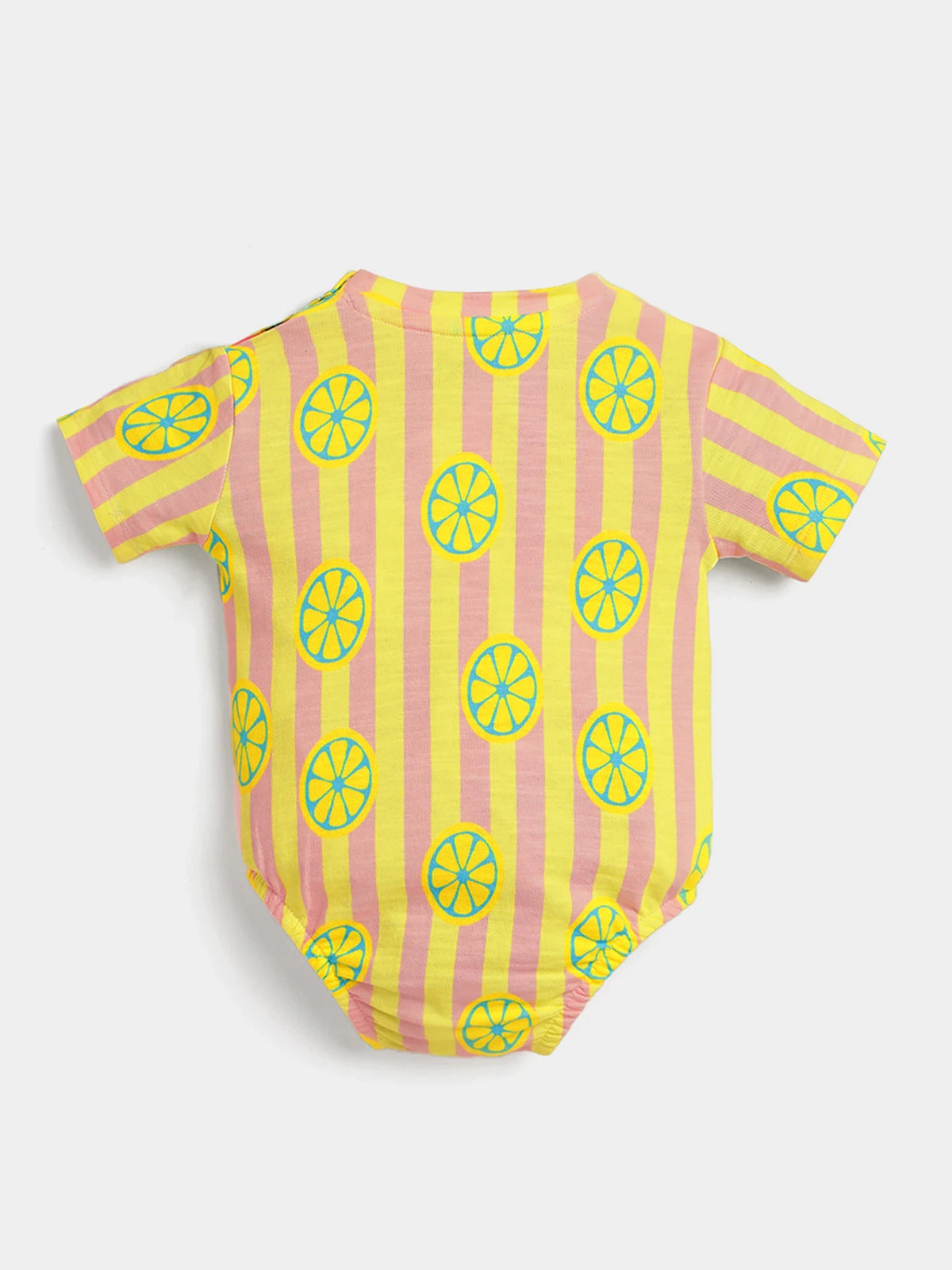 Pink Lemonade Stripe Baby Girls Bodysuit